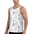 thumbnail image 2 of Xecao Lavender Flowers Men's Tank Top Workout Quick Dry Sleeveless Gym Jogging Muscle Shirts Summer Swim Beach Tops, 2 of 9