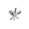 thumbnail image 2 of 12 servilleteros metálicos con hebilla para servilletas, soportes de aleación para cuchillos, tenedores, cucharas y servilletas, con hebilla plateada., 2 of 3