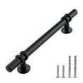 thumbnail image 2 of Modket M1612 Modern Euro Bar Cabinet Handle 304 Stainless Steel — 7-1/2" Overall Length, 5" (128mm) Hole Centers, Matte Black— 25-Packs, 2 of 6