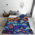 thumbnail image 5 of Honeii Colorful Fall Leaves Print Fleece Blanket - Throw Blanket for Bed, Sofa, Couch, Camping, and Travel , Microplush Ultra Soft Warm Blanket-40"x30", 5 of 7