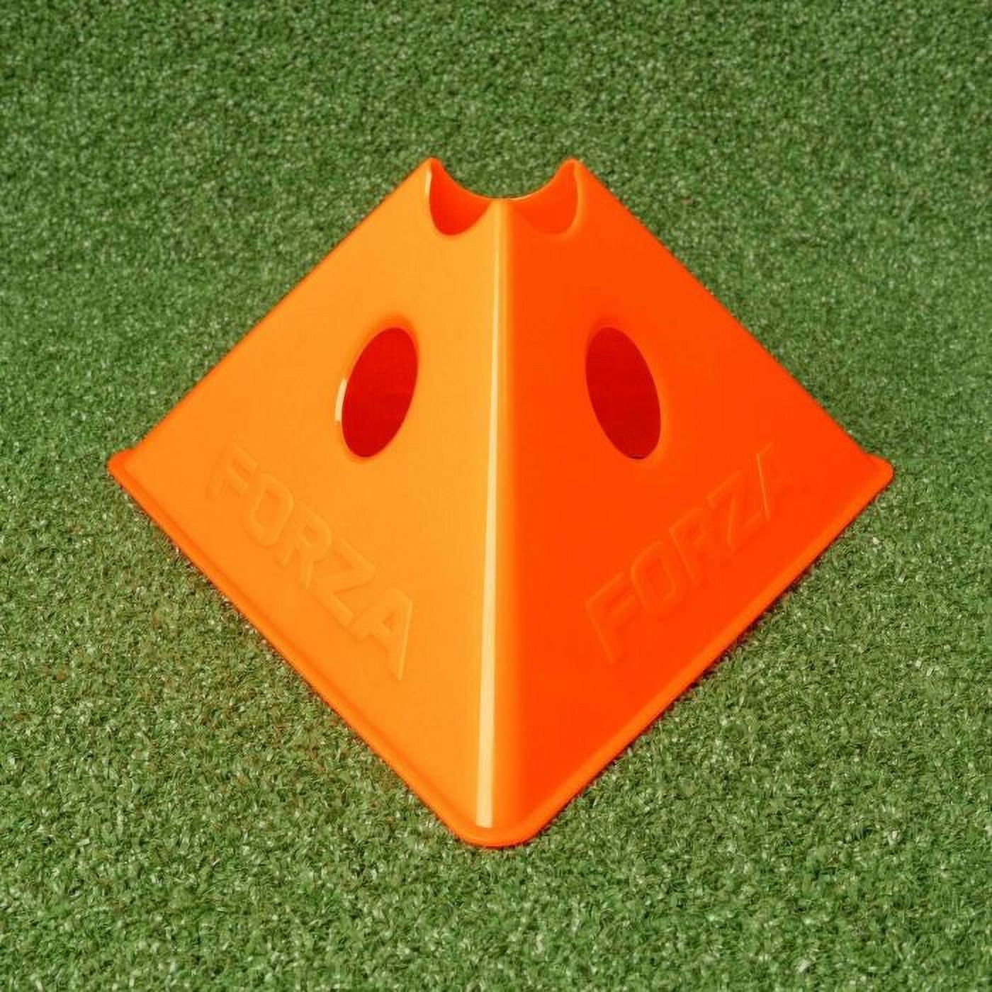 FORZA Jumbo Triangle SuperCones | Professional Football Training Cones with Triangular Design - Ideal for Speed, Agility, and Footwork Drills [Pack of 20 with Carry Bag]
