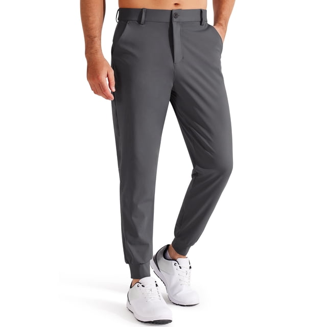Pantalones deportivos Libin para hombre, de golf, color gris oscuro