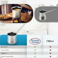 thumbnail image 3 of Alpine Cuisine Stainless Steel Coffee Warmer, 31oz with Ergonomic Hanging Handle - Turkish and Greek Coffee Maker, Butter Warmer, and Milk Pot for Home & Cafe Heating and Melting, 3 of 7