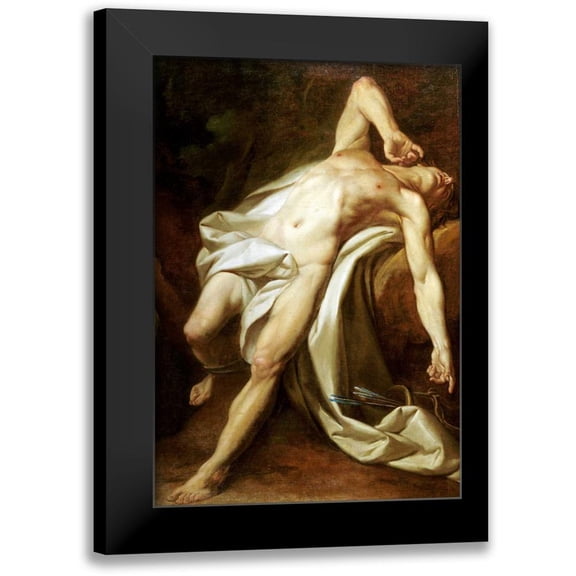 Brenet, Nicolas-Guy 11x14 Black Modern Framed Museum Art Print Titled - Saint Sebastian