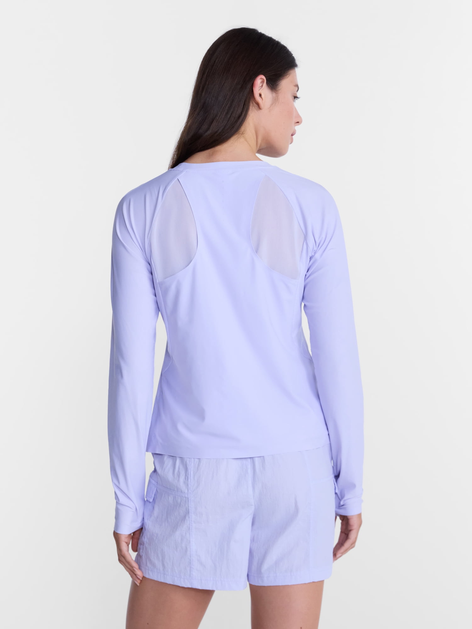 Avia Women's Mesh Back Performance Long Sleeve T-Shirt, Sizes XS-XXXL