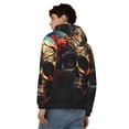 thumbnail image 4 of Wukai Artistic Flower Butterfly Skull Print Men's Zip-Up Hoodie,Fleece Full-Zip Hoodie for Men, Hooded Sweatshirt-XX-Large, 4 of 5