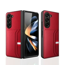 Cowithday Wallet Case for Samsung Galaxy Z Fold 5 with Card Holder & Kickstand, Luxury PU Leather Shockproof Drop Protection Protective Phone Case Cover for Samsung Galaxy Z Fold5 5G 2023, Red