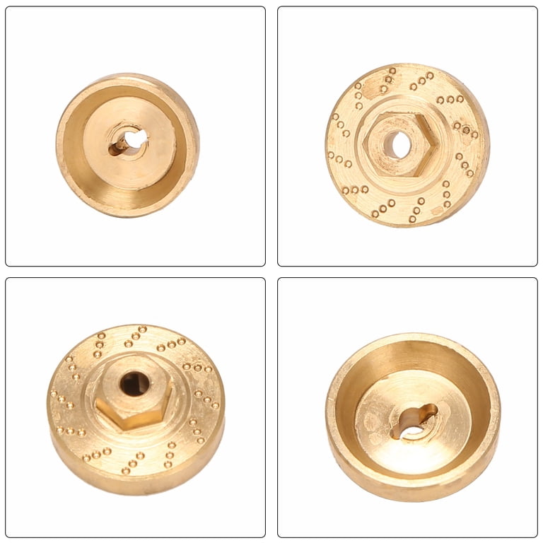 Contrepoids De Jante En Laiton (4 Pièces) Pour Axial SCX24 1/24 - Améliore La Stabilité Du Crawler RC