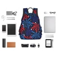thumbnail image 4 of Yiaed Red White Blue Fireworks Print Lightweight Backpack Travel Backpacks Hiking Daypack for Women Men, 4 of 5