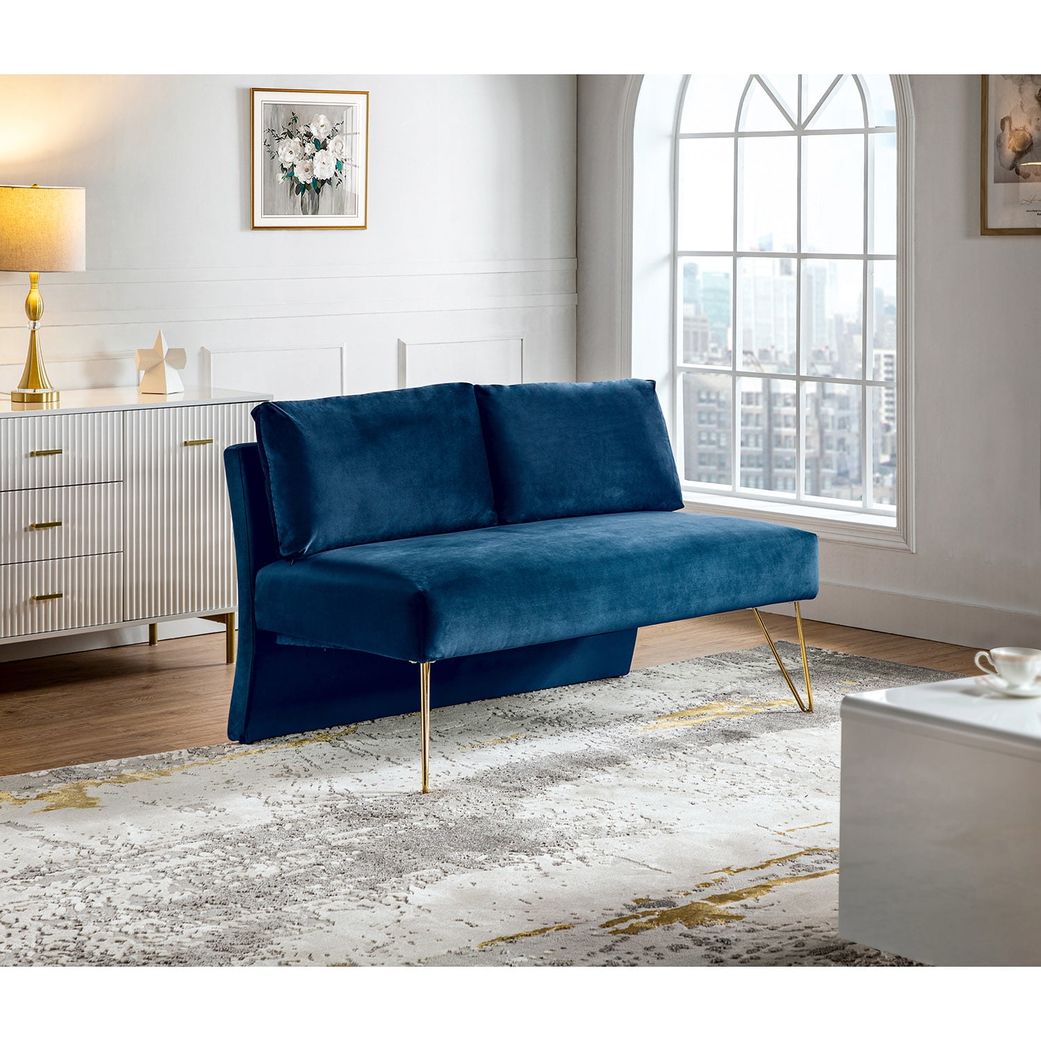 Accent Sofa for Living Room, 51.4inch Loveseat with Tufted Back and