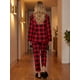 thumbnail image 3 of Pijama Navideña para Mujer con Botones Tela Suave y Elástica, Conjunto de pijama de invierno, 3 of 5