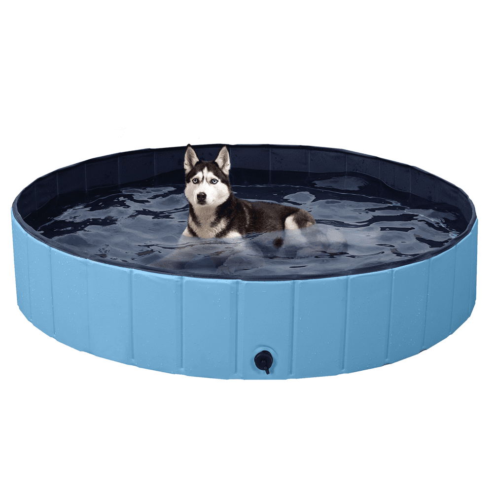 Easyfashion Foldable Pet Swimming Pool for Indoor/Outdoor, Blue, 55''