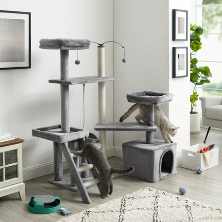 UPC: 0850018680639 | Sam s Pets Longshot 53.5  Gray Cat Tree
