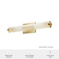 thumbnail image 7 of Hunter - Holly Grove 2-light Alturas Gold, Medium Size Vanity Light, Dimmable, Formal Style, for Bedrooms, Dining, Living Rooms - 19939, 7 of 7