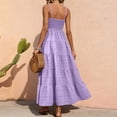 thumbnail image 4 of CIENVNSTG Women's Spaghetti Strap Maxi Dress Summer Sleeveless Dress Casual Boho Tube Top Backless Flowy Long Dresses Purple XL, 4 of 6