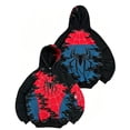 thumbnail image 2 of Unisex Hoodie, Drawstring Collar Long Sleeve Graphic Printed Casual SweatShirts Outerwear Character Costume Pullover Red M, 2 of 6