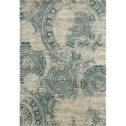 7 x 9 ft. Milan Collection Coins Woven Area Rug, Blue