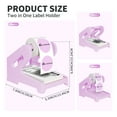 thumbnail image 7 of GUERMOK Thermal Shipping Label Holder for Rolls & Fan-Fold, Fragile Stickers for Shipping, Label Stand Desktop Printer Holder-Home Office Accessory Sticker Dispenser for Holographic (Purple), 7 of 7