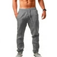 2020 New Men‘s Cotton Linen Loose Pants Male Summer Casual Solid Color
