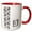 Red/White, variant on 3drose, Monogram Initial C in Black Lace with Butterfly Detail, 15oz Mug