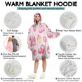 thumbnail image 5 of Strawberry Plants Fruit Dessert Milk Wearable Oversized Blanket,Wearable Blanket Hoodie for Adults,Cozy Hooded Blankets with Super Pockets,Super Warm Fuzzy Pullover for Women & Men, 5 of 6