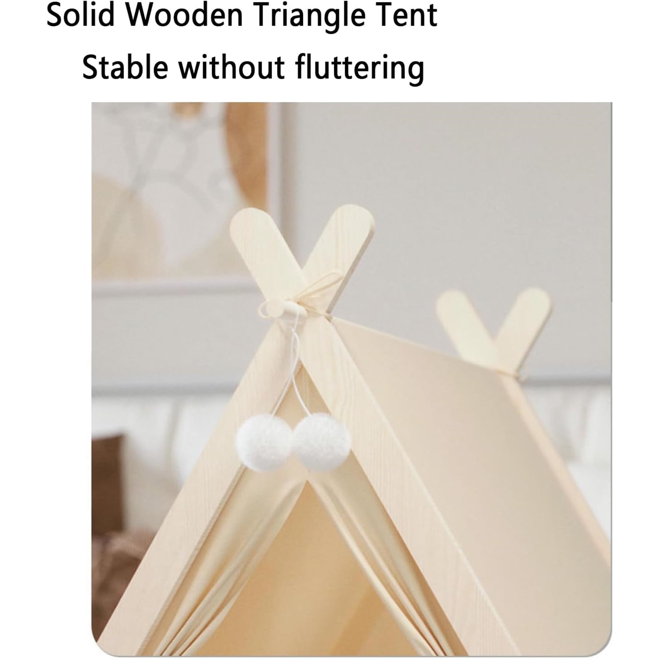 UOSIA Dog Teepee Bed Portable Pet Tent for Small Dogs with Soft Cushion 24inch