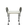 Medline Bath Seat with Padded Armrest, Height Adjustable legs