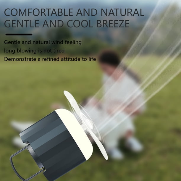 Xihbxyly Ofertas del día Equipoise con iluminación en acampar al aire libre Lámpara de ventilador para acampar Lámpara de ventilador para acampar