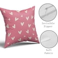thumbnail image 5 of Pink Valentines Pillow Covers 16x16 Set of 2 Valentine'' Day Pink Love Heart Holiday Decorative Throw Pillows Romantic Valentine Themed Gifts Pillowcase Cotton Square Cushion Cover for Couch Bed Soft, 5 of 6