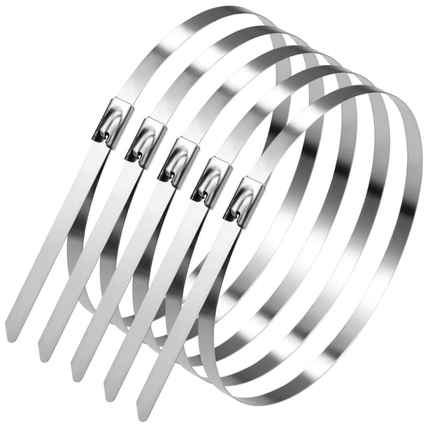 unbranded 200Ud Bridas Metálicas Autoajustables De Inoxidable Para Sujetar Cables Y Taller O Exterior