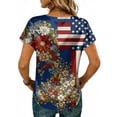thumbnail image 5 of Enjoytime Womens T Shirts 4Th Of July Printed Graphic Tee Loose Casual Crewneck Short Sleeve Plus Size Tops, 5 of 5