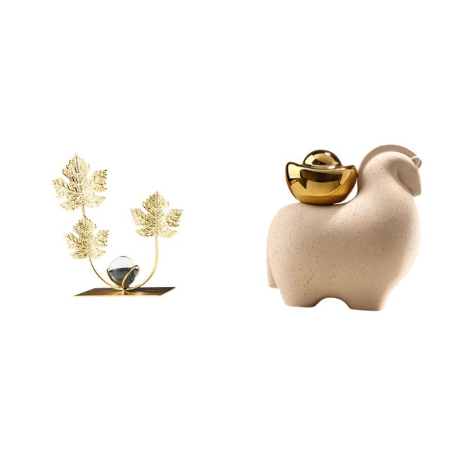 Adorno De Estantería Con Forma De Hoja, Decoración Moderna Para El Hogar, Coleccionable, Miniatura De Animal, Decoración De Mesa, Figura Creativa Para Dormitorio, Oficina, Vacaciones