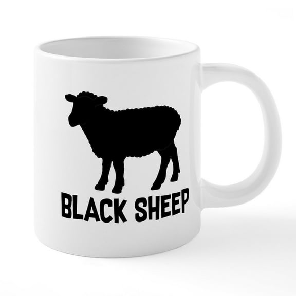 CafePress - Black Sheep - 20 Oz White Ceramic Mega Mug