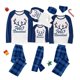 thumbnail image 1 of Pijamas familiares a juego de Navidad, conjunto de pijamas de Feliz Navidad, astas de alce, azul, 1 of 3