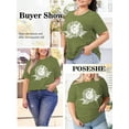 thumbnail image 6 of XCHQRTI Sunflower Shirts for Womens Plus Size Short Sleeves T-Shirt Graphic Oversized Flower Tops, 6 of 9