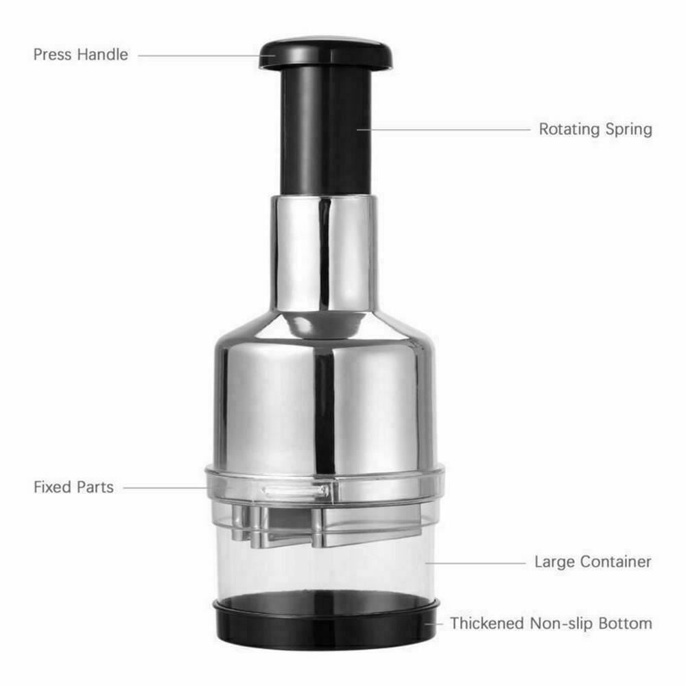 LELINTA Stainless Steel Chopper Vegetable Cutter Onion Cutting Tool Multifunctional Kitchen Garlic Press for Vegetables and Fruits