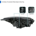 thumbnail image 4 of Spec-D Tuning Black Headlights Compatible with 2012-2015 Ford Focus L+R Pair Head Lights Lamp Assembly, 4 of 6