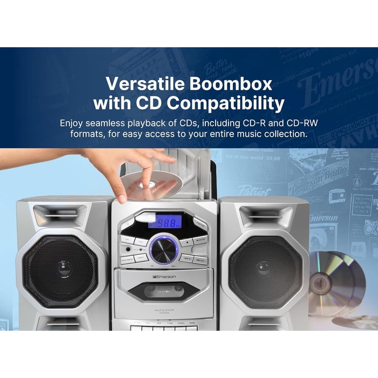Emerson EPB-4000-BL Portable CD Boombox with Cassette photo 7
