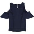 thumbnail image 2 of Blusa de punto con dobladillo de gasa Bar III azul XXL, 2 of 2