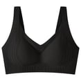 thumbnail image 5 of Arlun,Sports Bra Women's Push up Non Underwire Comfortable Seamless Adjustable Bra Soft Support and Lift Full Coverage Wire-Free Compression Bralettes Black XXL, 5 of 5