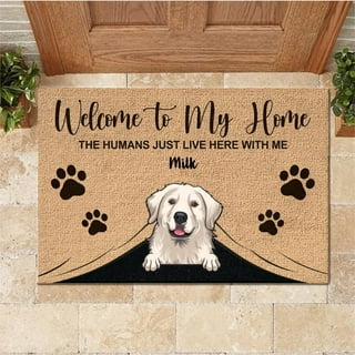 Dog Personalized Custom Shaped Doormat, Personalized Gift for Dog Lovers,  Dog Dad, Dog Mom - CD003PS11