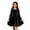 Black, variant on Gytharion Teen Girls Velvet Dresses Winter Soft Comfy Long Sleeve Crew Neck Holiday Party Dress Flowy A-Line Swing Princess Dresses for Girls, Size 5-15 Years