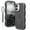 Gray, variant on Dteck Curly Wavy Frame Case for iPhone 17 Pro Max, Compatible with MagSafe, Shockproof Translucent Frosted Back Phone Cover,Brown