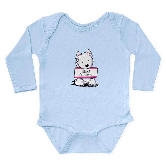CafePress - Vital Signs: PAWSITIVE Long Sleeve Infant Bodysuit - Long Sleeve Cotton Baby Bodysuit