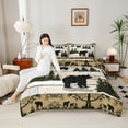 thumbnail image 4 of Manfei Black Bear 3-Piece Full Size Comforter Sets for Teens Female Men,Rustic Cabin Bedding Comforter Set,Jungle Animal Lightweight Bedding Sets,Ultra Soft Home Decor,Reversible, 4 of 8