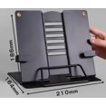 thumbnail image 1 of SHAR 6 Tier Adjustable Black Metal Folding Shelf for Kitchen, Study, Office, School Papers, 1 of 4