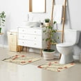 thumbnail image 6 of Yayeee Bath Rug for Bathroom Floor Non Slip Contour Fluffy Soft Absorbent Mat, 20"x24", Red Floral Pattern, 6 of 7