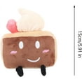 Guvpev BFDI 6Inch Cake Plush, Soft & Huggable Battle for Dream Island