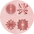 thumbnail image 1 of Ahgly Company Indoor Round Patterned Light Rose Pink Area Rugs, 5' Round, 1 of 6