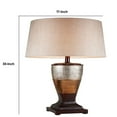 thumbnail image 5 of Benzara BM240305 Lampe de Table avec Base en Piédestal Colorblock, Marron, 5 of 5